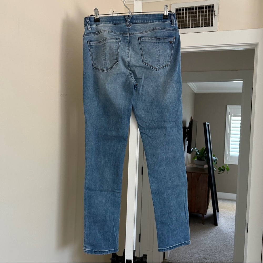 Wit & Wisdom Medium Blue Straight-Leg Jeans with Light Distress - Picture 3 of 5